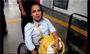 Alessandra Gomes teve dificuldades para se locomov