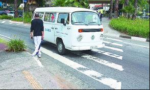 As autuações por desrespeito ao pedestre estão pre