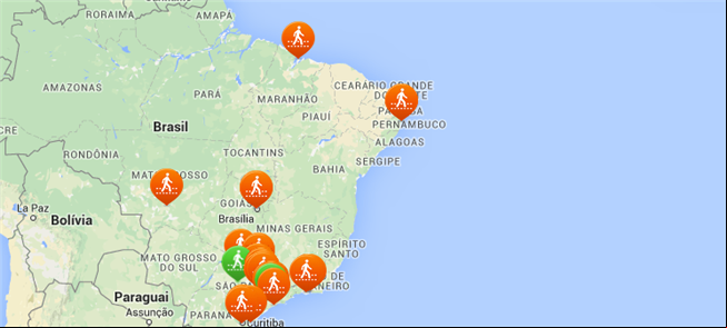 Avaliações em 16 estados da federação