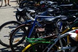 Bicicletário lotado