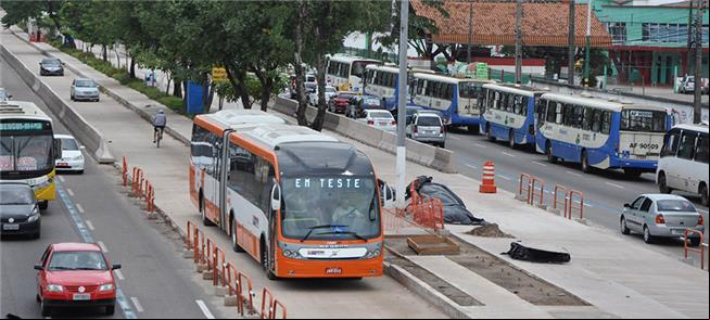 BRT em Belém (PA), uma das obras financiadas pelo