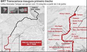 BRT Transcarioca teve seu primeiro trecho inaugura