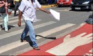 Campanha de respeito à faixa de pedestre