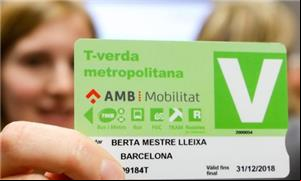 Cartão T-Verde, de Barcelona