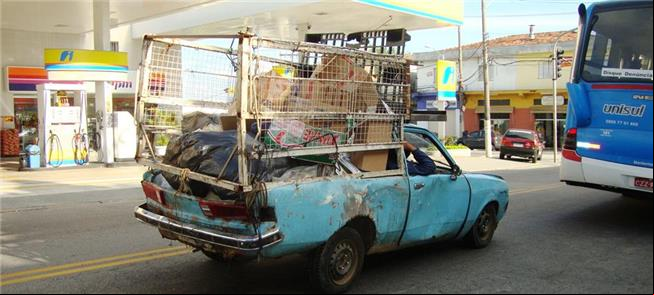 Catador de recicláveis em SP