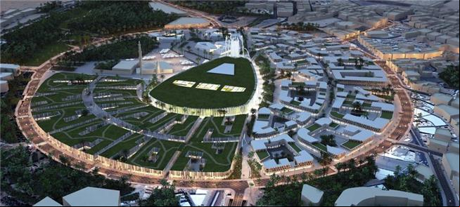Centro exclusivo para pedestres, em Unayzah, Arábi