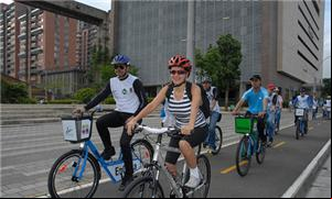 Ciclistas em Meddelin
