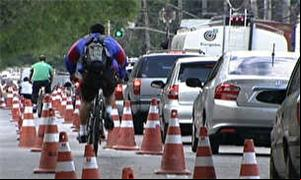 Ciclofaixa em São Paulo