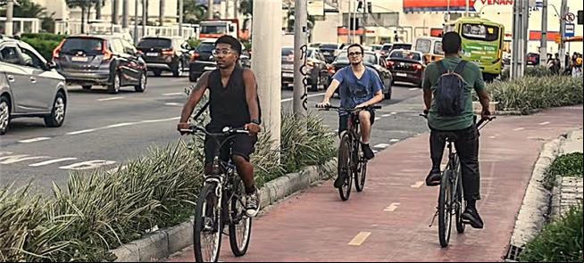 Ciclovia da Av. Marquês do Paraná: a mais utilizad