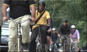Ciclovia movimentada em Nova Iorque