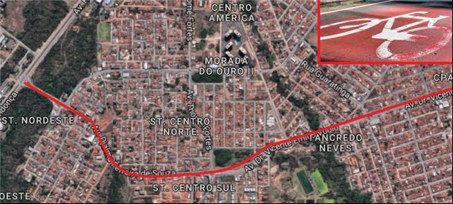 Cuiabá: traçado da nova - e primeira - ciclovia