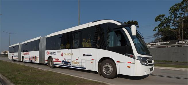 De olho na Transcarioca, Scania lança ônibus biart