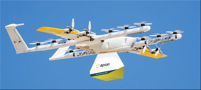 Drone entrega produtos médicos em hospitais de Dub