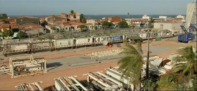 Em obras, linha leste do metrô de Fortaleza recebe