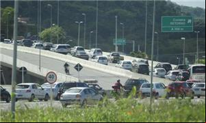 Engarrafamento em Florianópolis, onde a maioria us