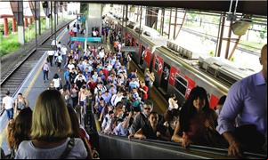 Estação de trem em São Paulo