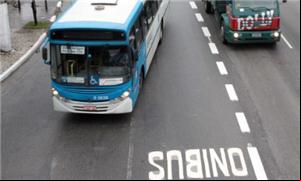 Faixa exclusiva de ônibus em São Paulo