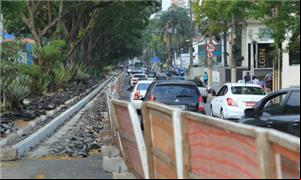 Início das obras da ciclovia da Av. Pacaembu, em S