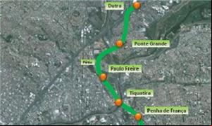 Mapa das futuras estações da Linha 2-Verde