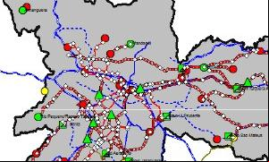 Mapa de corredores de ônibus divulgado pela Prefei