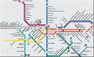 Mapa do metrô de São Paulo com as estações atuais