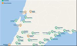 Mapa dos bicicletários