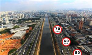 Marginais com velocidades distintas em cada faixa