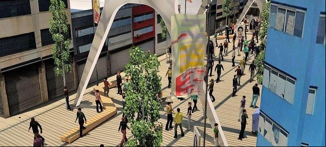 Novo calçadão da rua Tiers: luz natural filtrada d