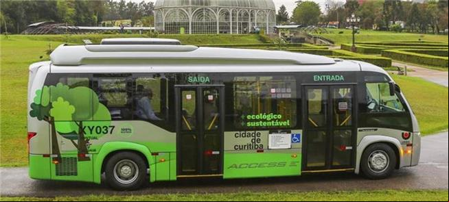 Novo ônibus a bateria já está circulando por Curit