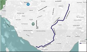 O BRT terá 22 quilômetros de anel viário