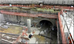 Obra da futura estação Moema, da linha 5-Lilás