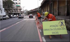 Obras da nova ciclovia de Vitória