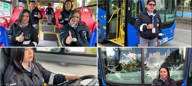 Operadoras da Ruta M Mujer, do Transmilenio