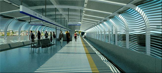 Perspectiva da futura estação Parangaba do VLT