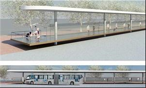Perspectiva ilustrativa das estações no trajeto do