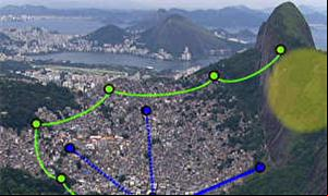 Plano do teleférico na Rocinha