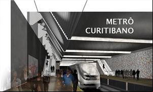 Projeção do futuro metrô de Curitiba
