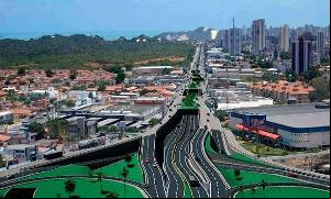 Projeto da avenida Engenheiro Roberto Freire em Na