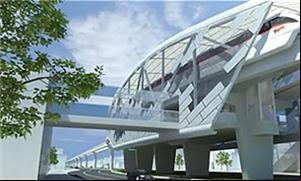 Projeto de estação do monotrilho de Manaus