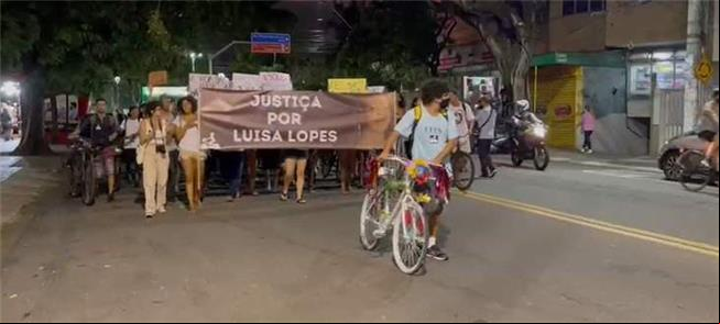 Protesto ontem (19) em Vitória pela morte da cicli