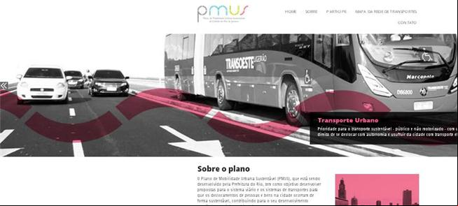 Rio de Janeiro tem site sobre o plano de mobilidad