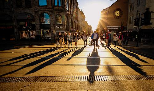 Rua Aberta em Oslo, na Noruega