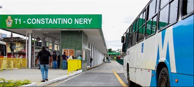 Terminal de ônibus revitalizado em 2021 em Manaus