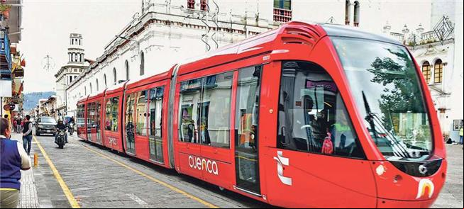 Testes com o VLT no Centro de Cuenca, no início de