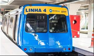 Trem da linha 4 do metrô do Rio de Janeiro