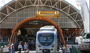Trens da primeira linha do metrô